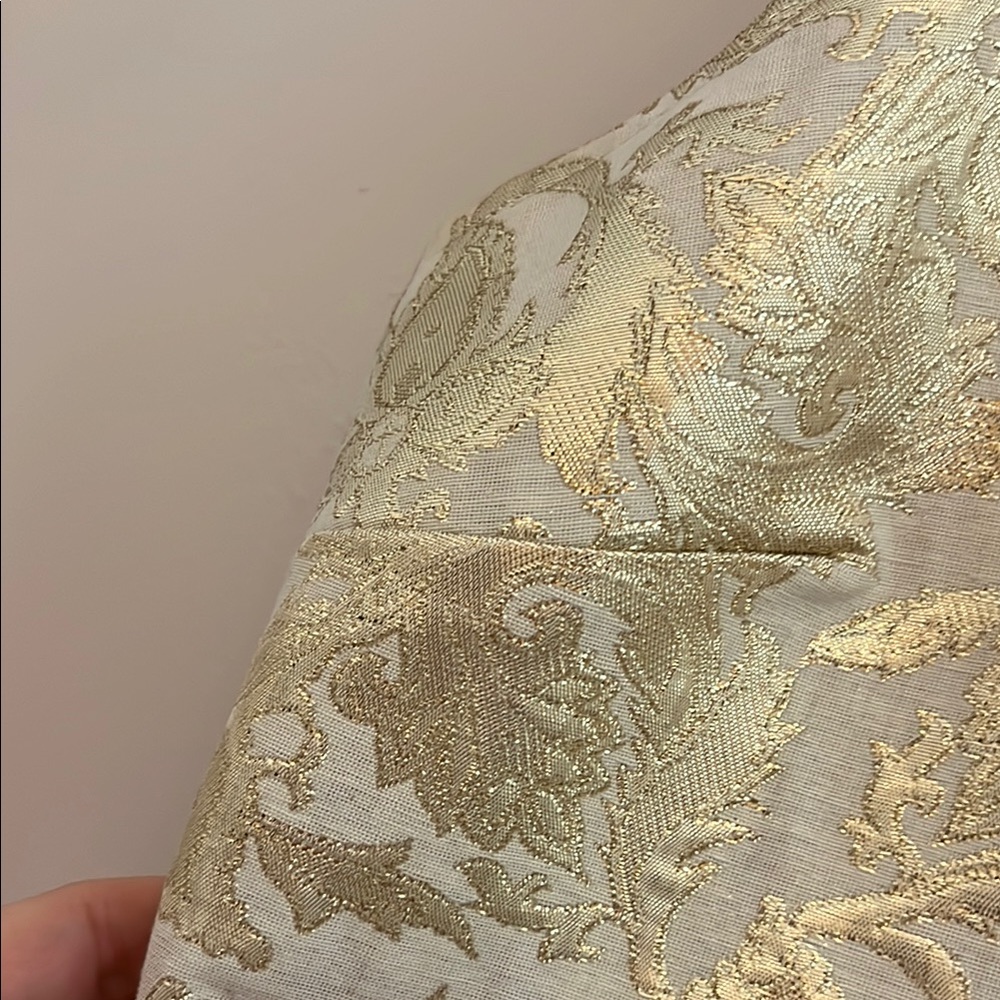 Pim + Larkin Size Medium Gold Peplum Top - Picture 6 of 17